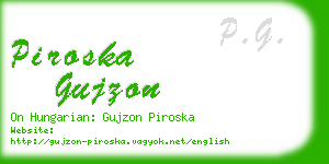 piroska gujzon business card